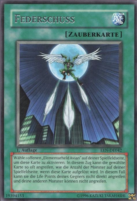 Recollectibles Sammelkarte Yugioh Karte Federschuss V 1 Deutsch Yu