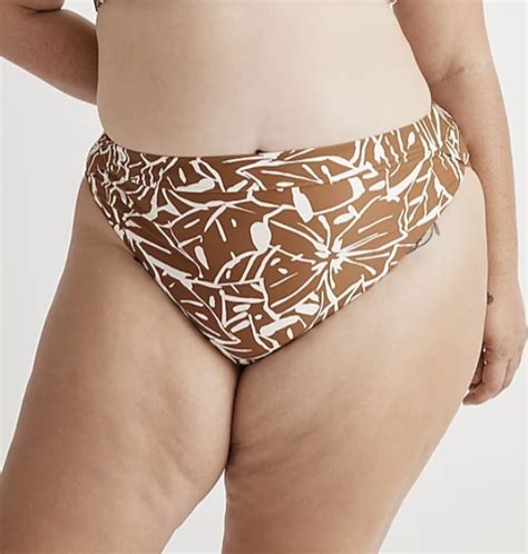 Madewell Plus High Rise Crossover Bikini Bottom