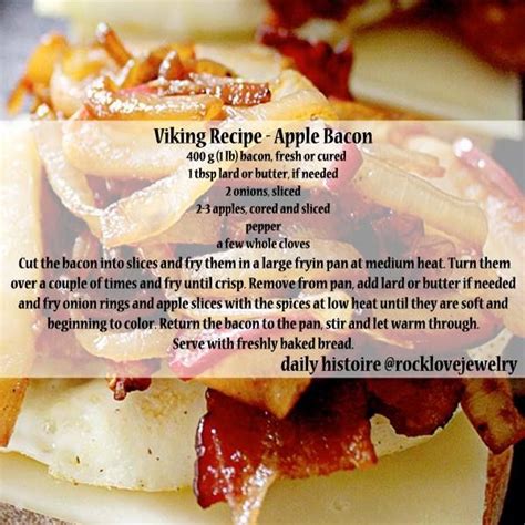 Apple Bacon Viking Food Medieval Recipes Nordic Recipe