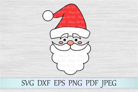 Santa Claus svg, Christmas Svg, Santa svg, Santa Claus face