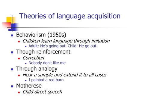 Ppt First Language Acquisition Powerpoint Presentation Id 3039907