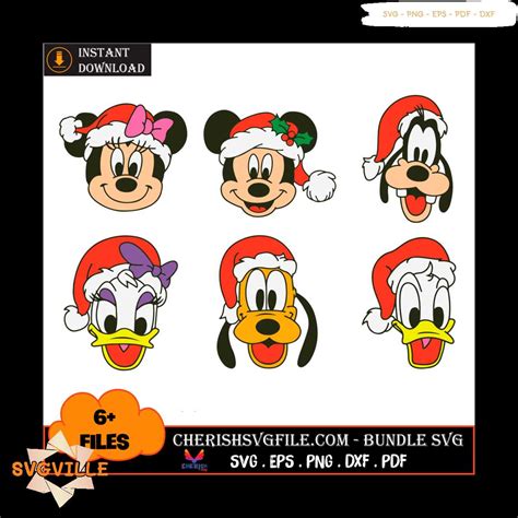 Christmas Disney Svg Bundle Files Of Disney Christmas Svg Inspire