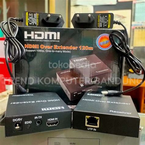 Jual Hdmi Extender 120m Via Lan Utp Cat6 Extender Hdmi To Lan 120