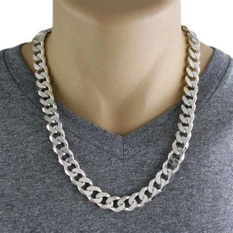 Sterling Silver Cuban Link Chain For Sale