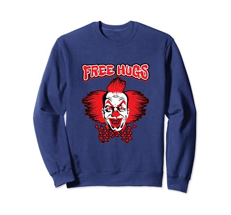 Free Hugs Scary Clown Sweatshirt Creepy For Halloween Ln Lntee