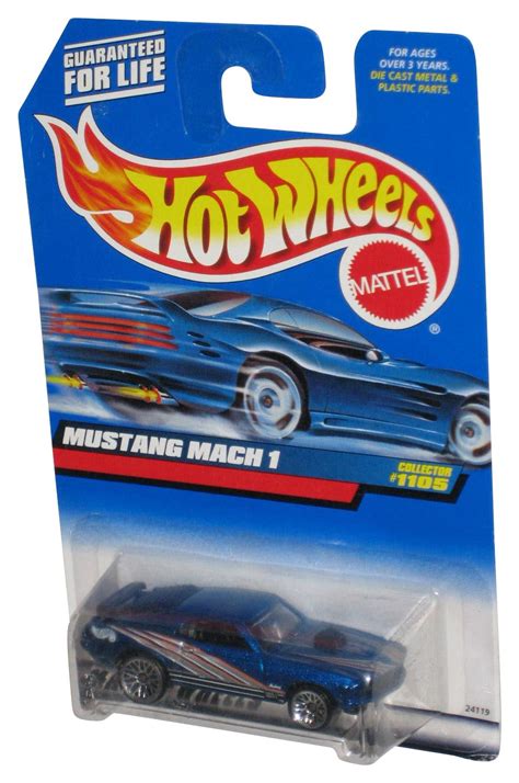 Hot Wheels Mustang Mach 1 1999 Mattel Blue Toy Car 1105