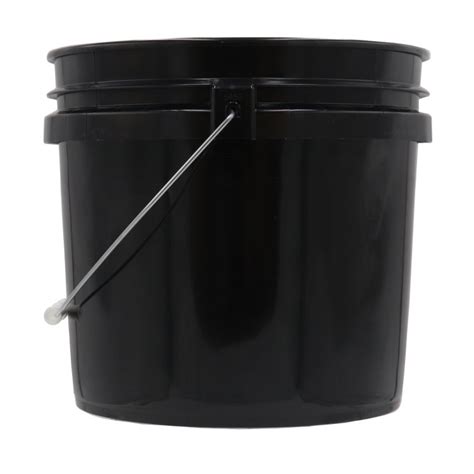 3 9 Gallon Black HDPE Plastic Open Head Pail UN Rated Pipeline Packaging