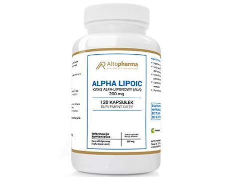 Alpha Lipoic Kwas Alfa Liponowy Ala Mg Ulotka Dawkowanie