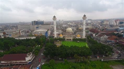 Aerial View of the Masjid Raya Bandung or Grand Mosque of Bandung in the Month of Ramadan Stock ...