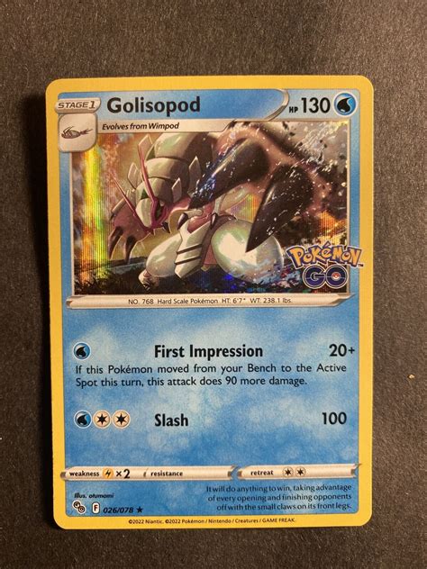 Pok Mon Go Tcg Golisopod Pokemon Go Holo Rare Holographic