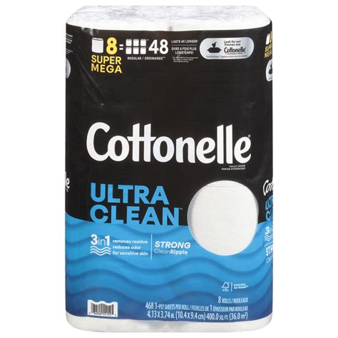 Save On Cottonelle Ultra Clean Strong Super Mega Rolls 1 Ply Toilet