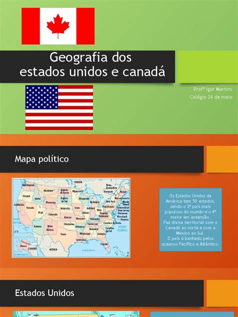 Qual Desses Estados Americano Não Faz Fronteira Com O Canadá - Geografia EUA e CAN | PDF | Os Estados Unidos | Canadá