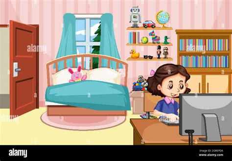 Homework On Bed Stock Vector Images Alamy