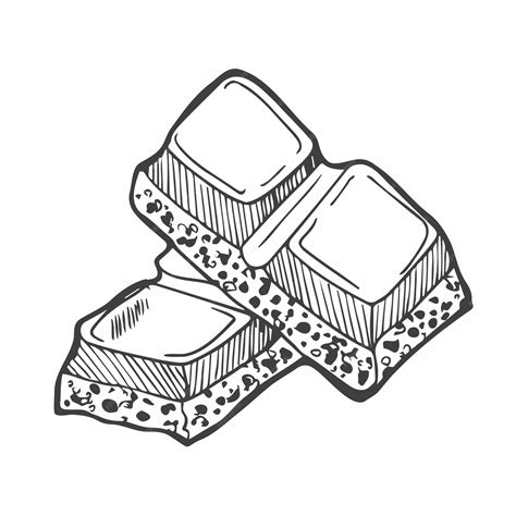 Premium Vector | Pieces of black and white chocolate bar on white