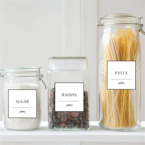 EDITABLE Printable Pantry Labels EDITABLE Template Modern Minimal