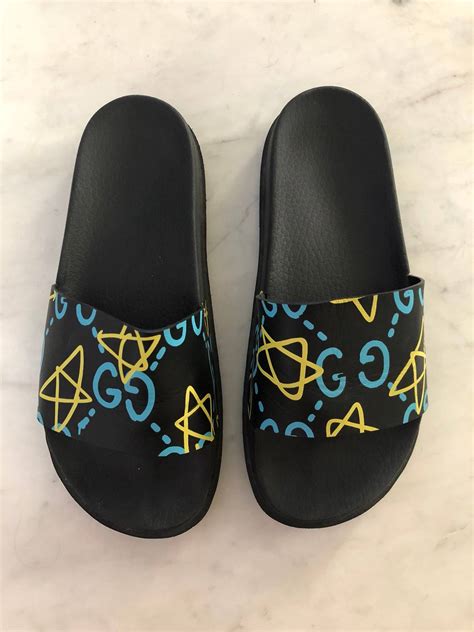 Gucci Gucci Ghost Graffiti Print Slides | Grailed