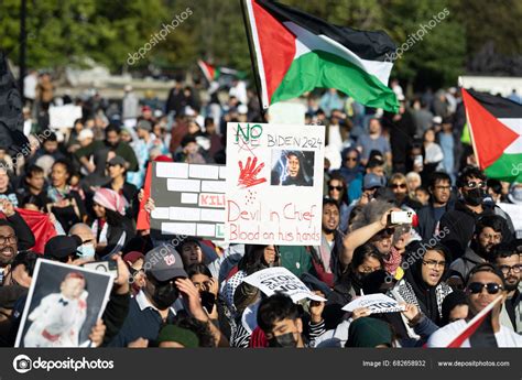 Washington Usa October 2023 Pro Palestine Israel Protesters Israel ...