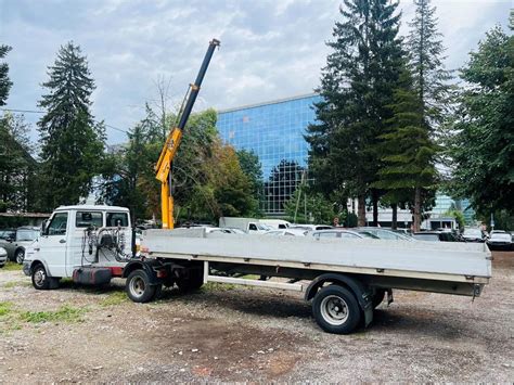 Iveco Turbo Daily Be Trekker With Crane Flatbed Semi Trailer