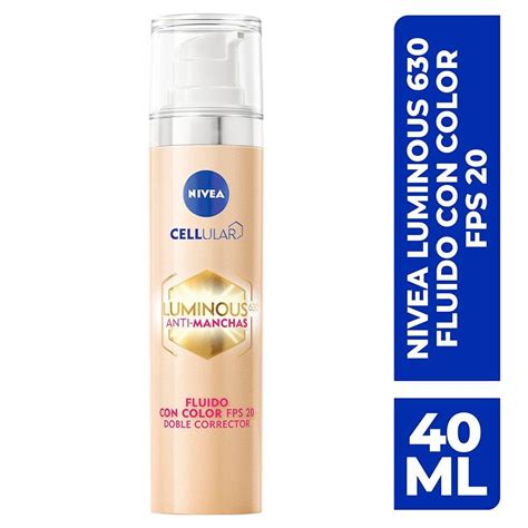 Fluido facial NIVEA Luminous 630 anti manchas con color y ácido