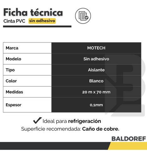 Cinta Sin Pegamento Blanca Motech Refrigeraci N X Uni Baldoref