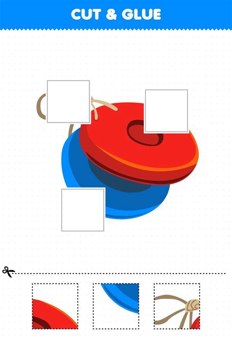 jogo educativo para crianças cortar e colar partes cortadas de