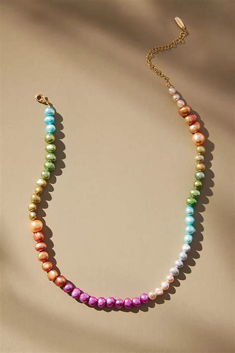 Rainbow Pearl Necklace | Anthropologie