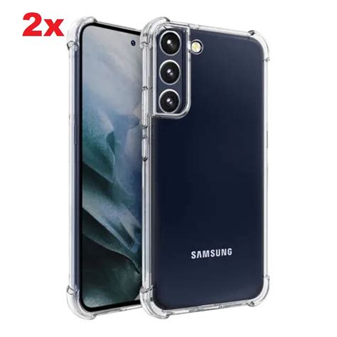 2x Capas Anti Impacto Transparente Bordas Reforçadas para Samsung