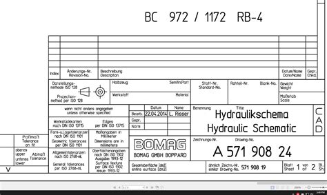 Bomag Bc Rb Drawing No A Hydraulic Schematic