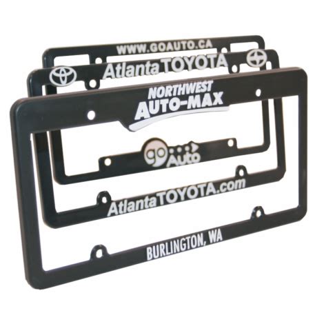 Raised Print Plate Frames Custom Licence Plate Frames Dealership