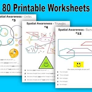 Spatial Reasoning Worksheets Printables Geometry Shapes Brain