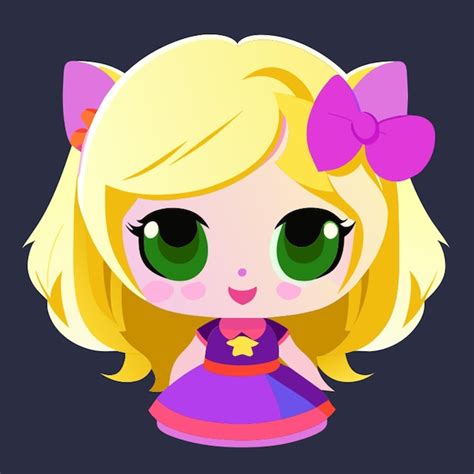 Premium Vector Blonde Vector Illustration Kawaii