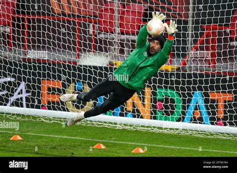 Real Betis goalkeeper Claudio Bravo during a training session at Old ...