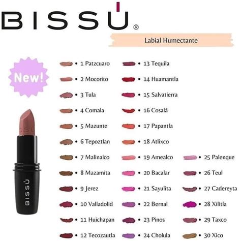 Tonos De Labial Humectante De Bissu En Maquillaje Con Bissu