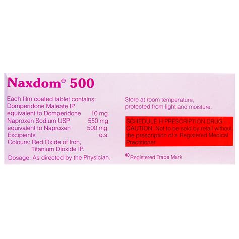 Naxdom 500 Tablet 10s Price Uses Side Effects Composition Apollo