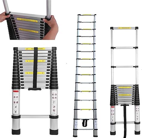 Ft M Telescopic Ladder Aluminum Multi Purpose Telescoping