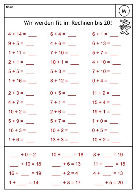 Plusaufgaben 1 Klasse Zum Ausdrucken 20 Arbeitsblätter Mathe 1 Klasse