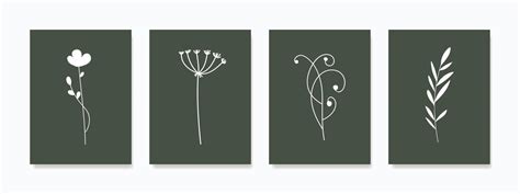 minimalist botanical wall art. Featuring hand-drawn organic shapes in natural colors, these ...