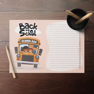 Back to School Bus List Printable, Simple Tasks List Template ...