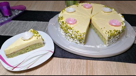 Pistazien Torte Mit Spinat Und Orangensahne Youtube