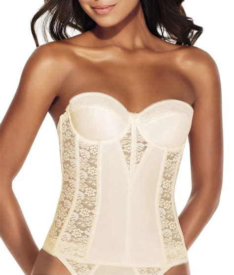 Dominique Womens Lace Longline Corset Full Figure Bustier Bra 8949 32a 48g