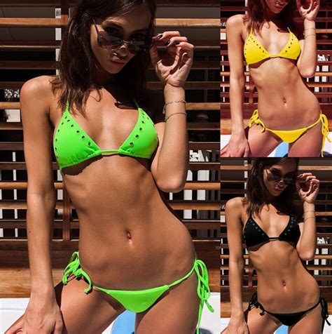 2018 Bikini Sexy Swimwear Swimsuit Straps Adjust Bathing Suit Women