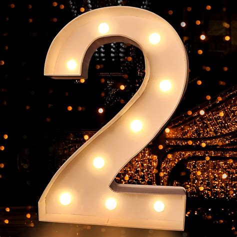 Marquee Numbers Lights For Party 3ft Light Up Marquee