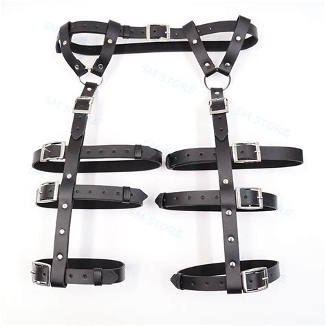 Leather Body Harness Waist Belt Leg Garter Punk Gothic Suspenders Strap