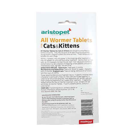 Buy Aristopet Allwormer Tablets For Cats Online Low Prices Free Shipping