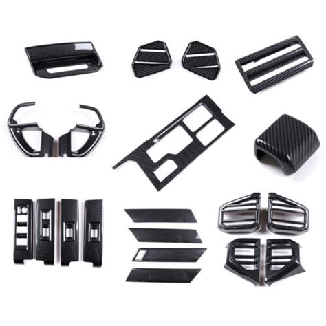 ABS Carbon Fiber Interior Kit Cover Trims For Toyot Tundra 2022 23