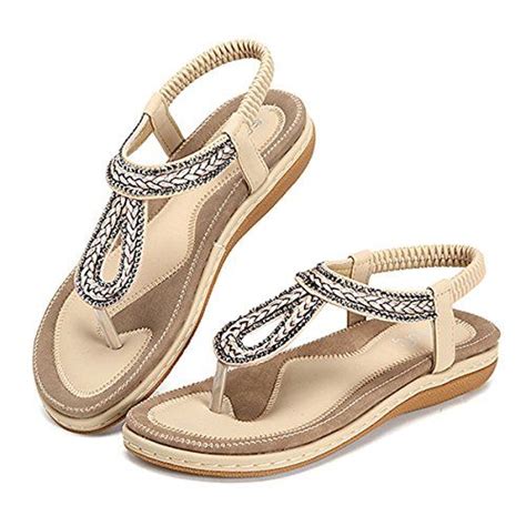 Gracosy Sandales Plate T Femmes Tongs Plage Chaussures Nu Pieds Mode