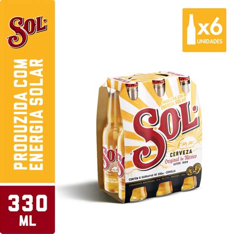 Pack Cervejas Sol Pilsen Ml