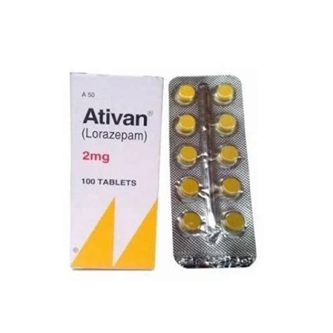 Ativan Lorazepam 2mg 100 Tablets BOX Prescription Treatment Treat