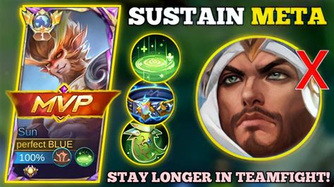 SUSTAIN IS THE NEW META SUN BEST BUILD AND EMBLEM MLBB