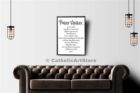 Pater Noster Latin Prayer Printable, Catholic Our Father Prayer, Print ...